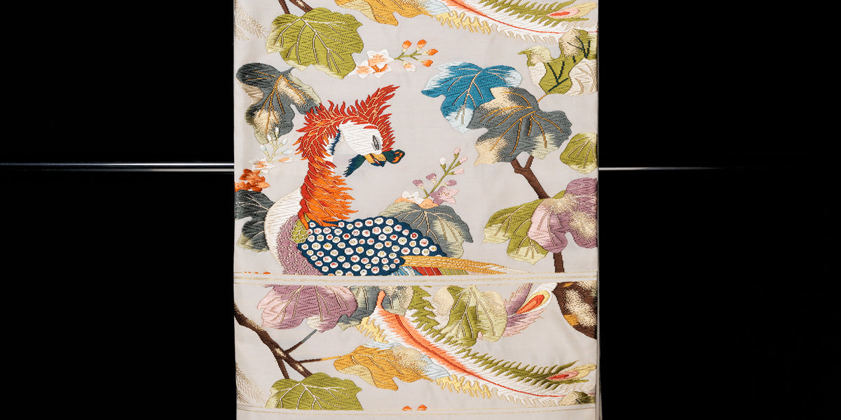 鳳楽の庭袋帯